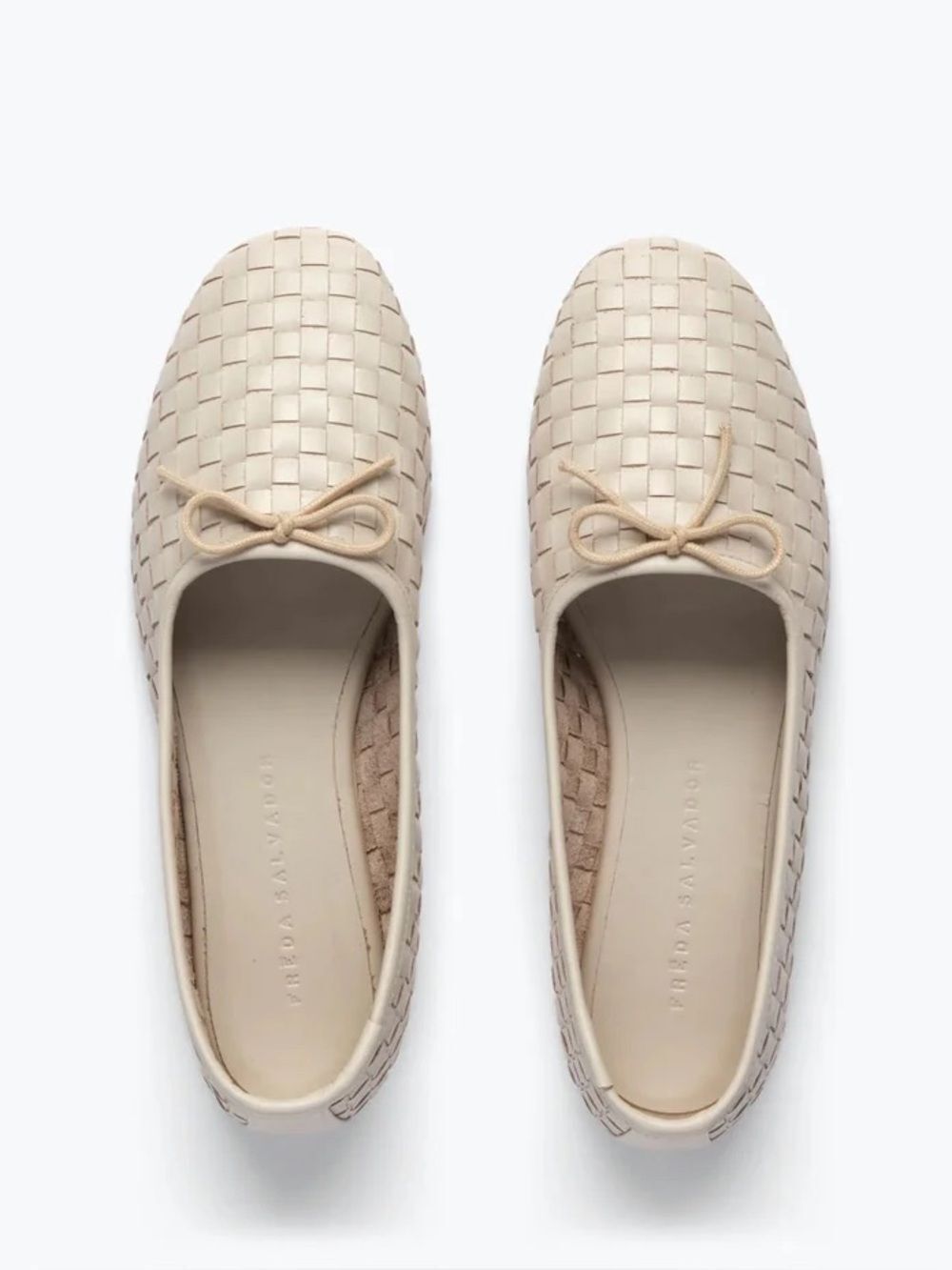 NEW FREDA SALVADOR - ROMA ROUND TOE IN CRYSTAL CLOSED WOVEN CALF
